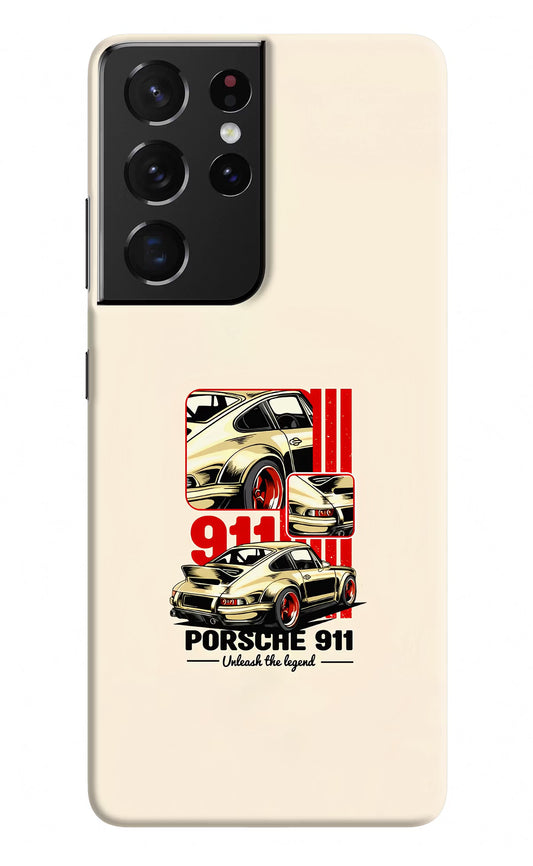 Classic Porsche 911 Samsung S21 Ultra Hard Case Back Cover by Casekaro