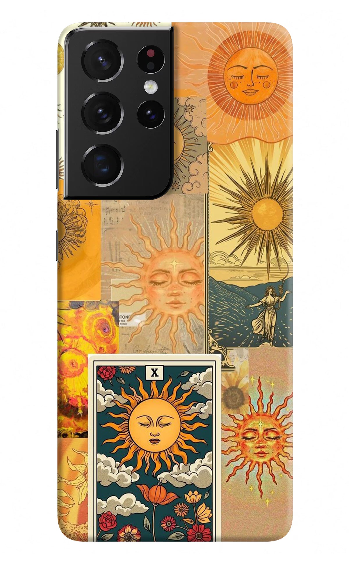 Sun Samsung S21 Ultra Hard Case Back Cover by Casekaro