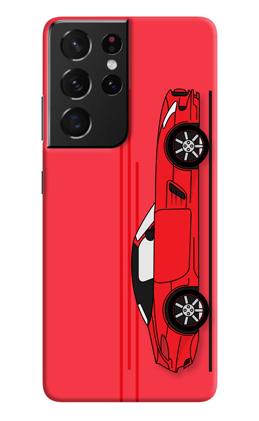 Red Velocity Samsung S21 Ultra Hard Case Back Cover by Casekaro