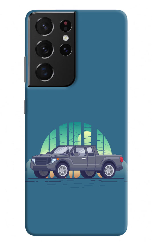 Retro Garage Vibe Samsung S21 Ultra Hard Case Back Cover by Casekaro