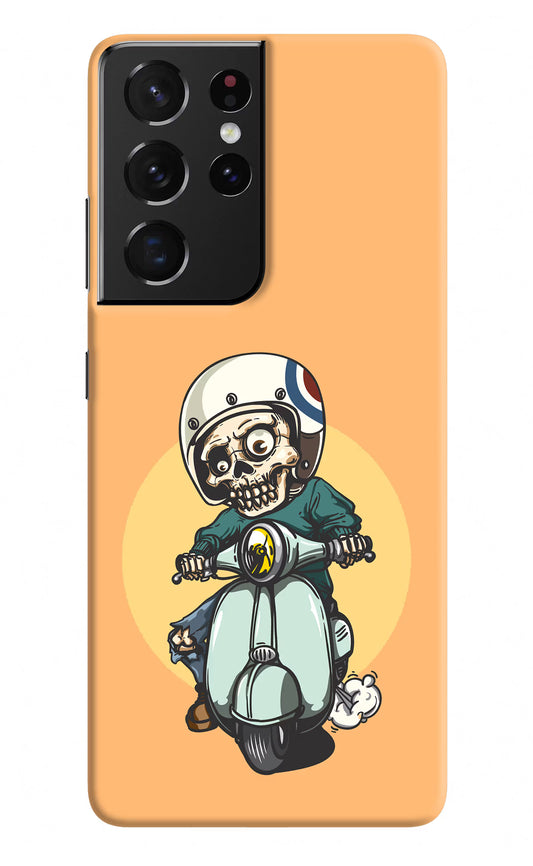 Undead Biker Samsung S21 Ultra Hard Case Back Cover by Casekaro