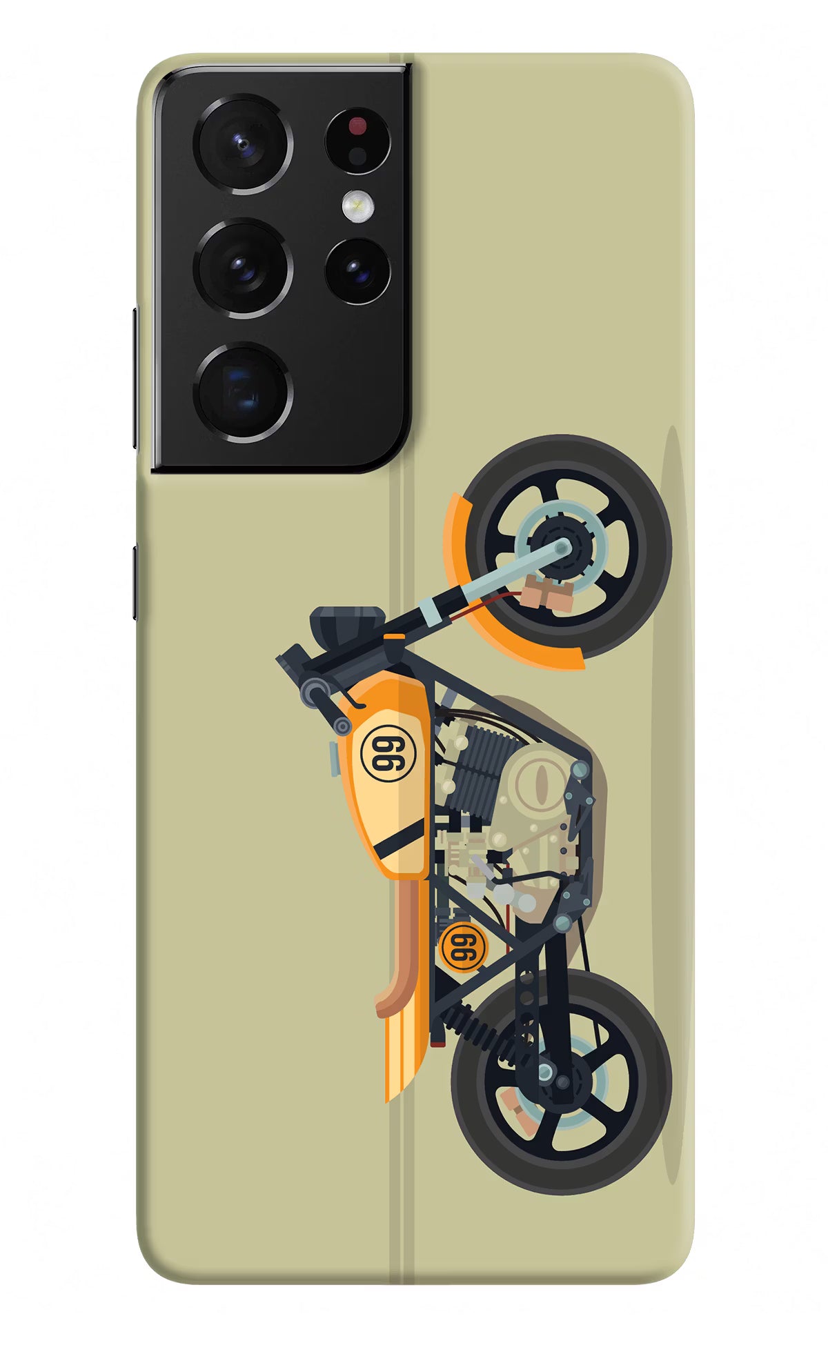 Vertical Speedster Samsung S21 Ultra Hard Case Back Cover by Casekaro
