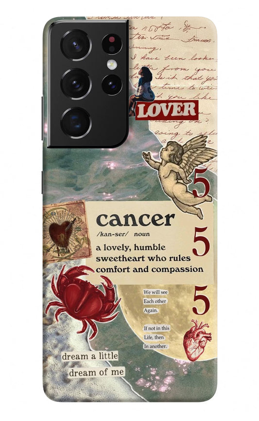 Cancer Zodiac Samsung S21 Ultra Hard Case Back Cover by Casekaro