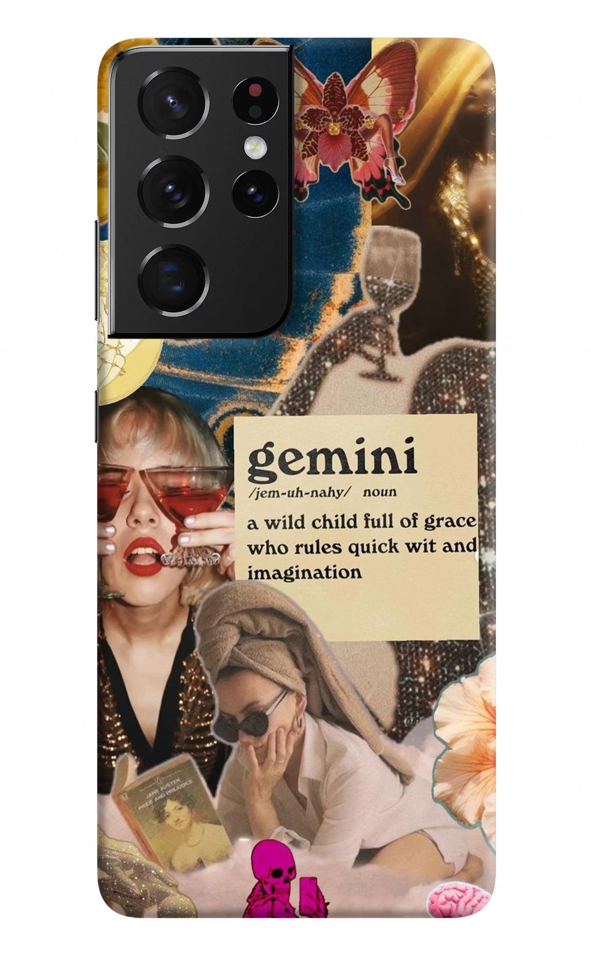 Gemini Zodiac Samsung S21 Ultra Hard Case Back Cover by Casekaro