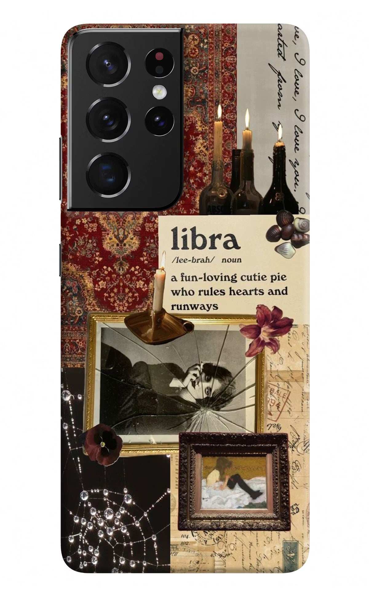 Libra Zodiac Samsung S21 Ultra Hard Case Back Cover by Casekaro
