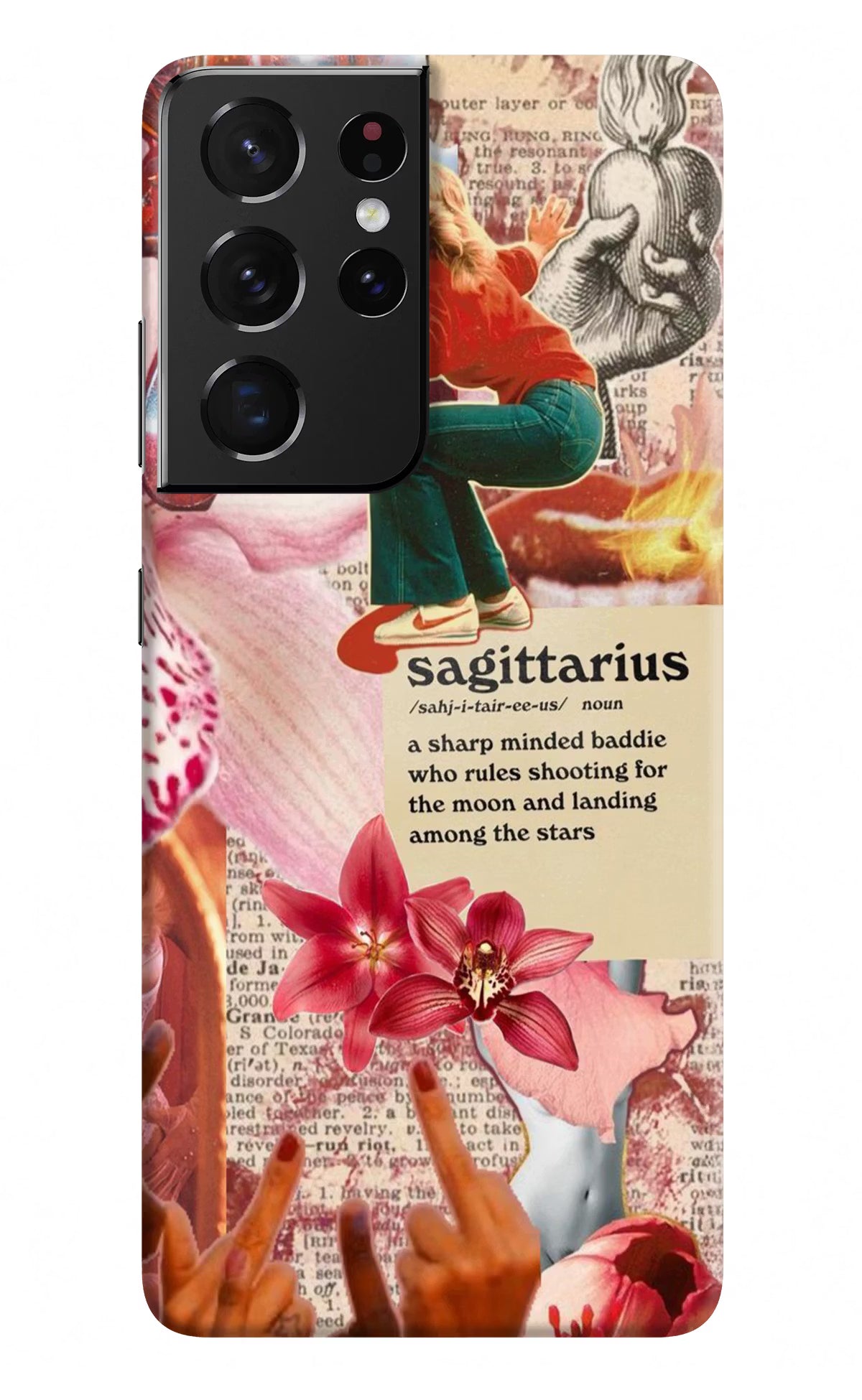 Sagittarius Zodiac Samsung S21 Ultra Hard Case Back Cover by Casekaro