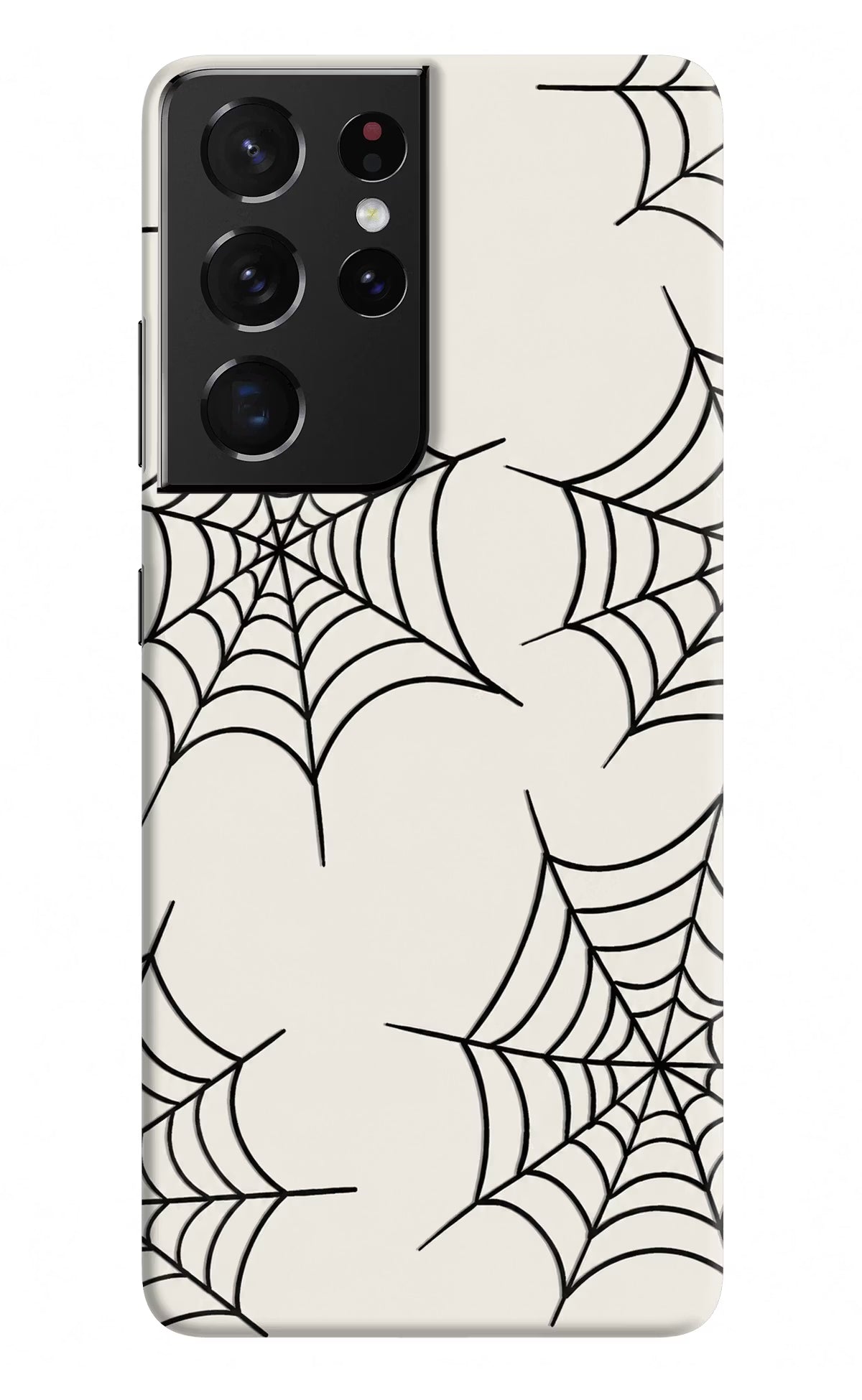 Spider Web Samsung S21 Ultra Hard Case Back Cover by Casekaro