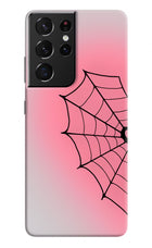 Pink Web Samsung S21 Ultra Hard Case Back Cover by Casekaro