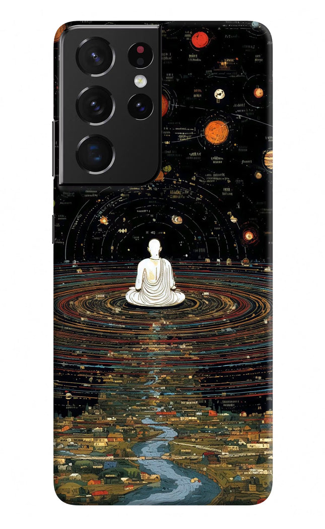Space Monk Samsung S21 Ultra Hard Case Back Cover by Casekaro