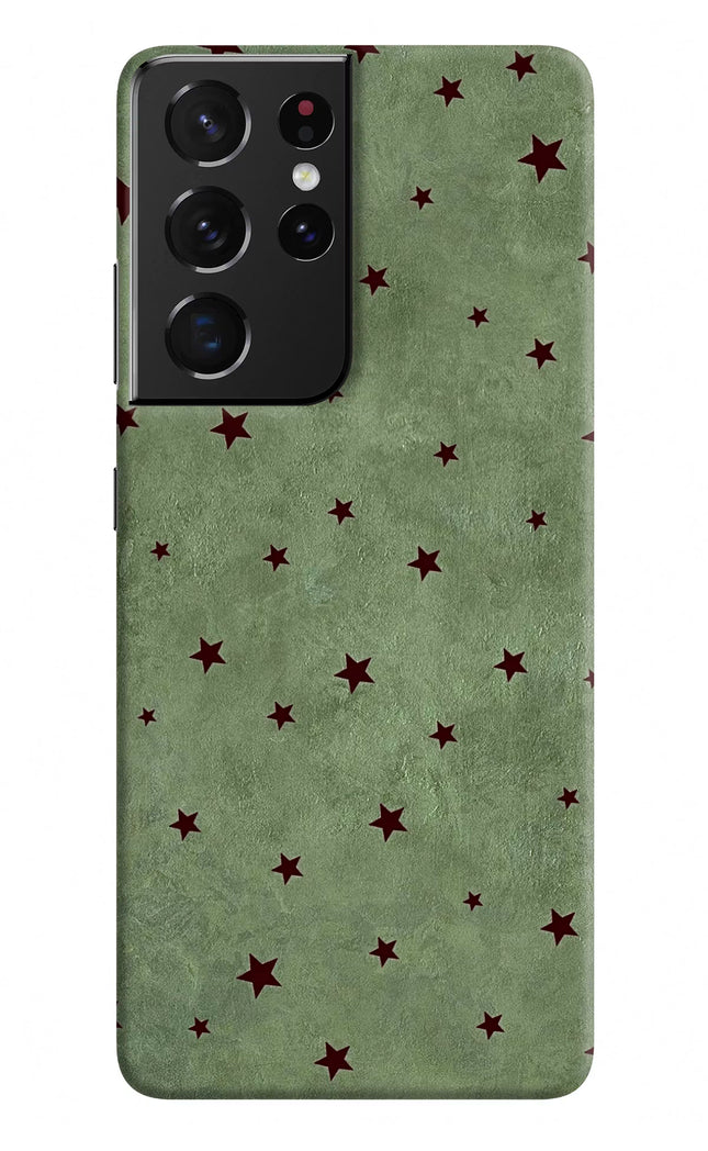Green Stars Samsung S21 Ultra Hard Case Back Cover by Casekaro