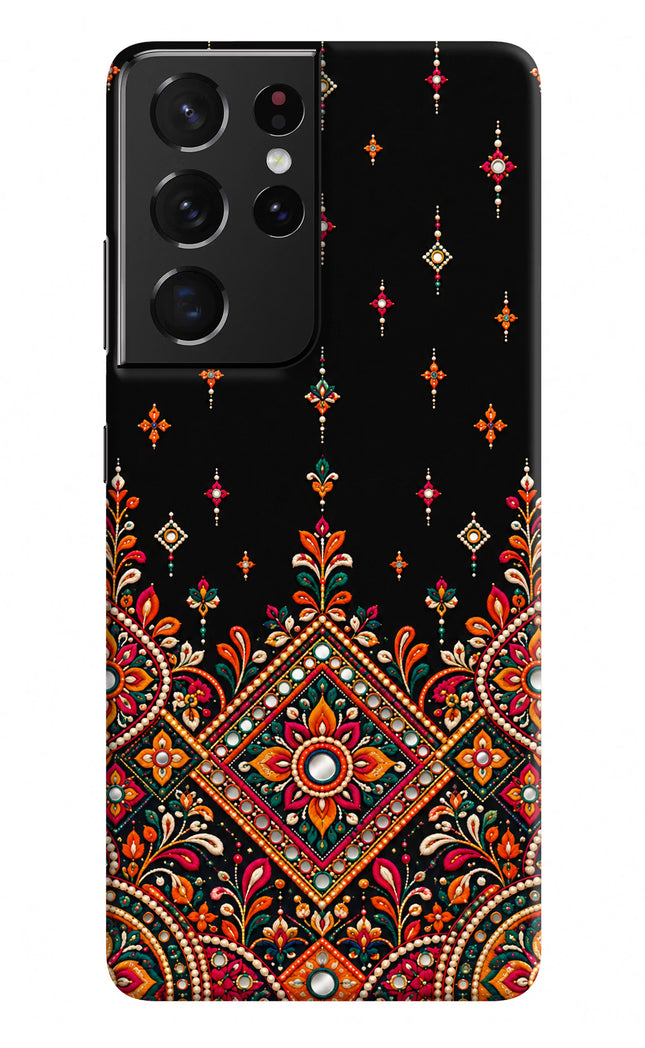 Noir Mehfil Samsung S21 Ultra Hard Case Back Cover by Casekaro