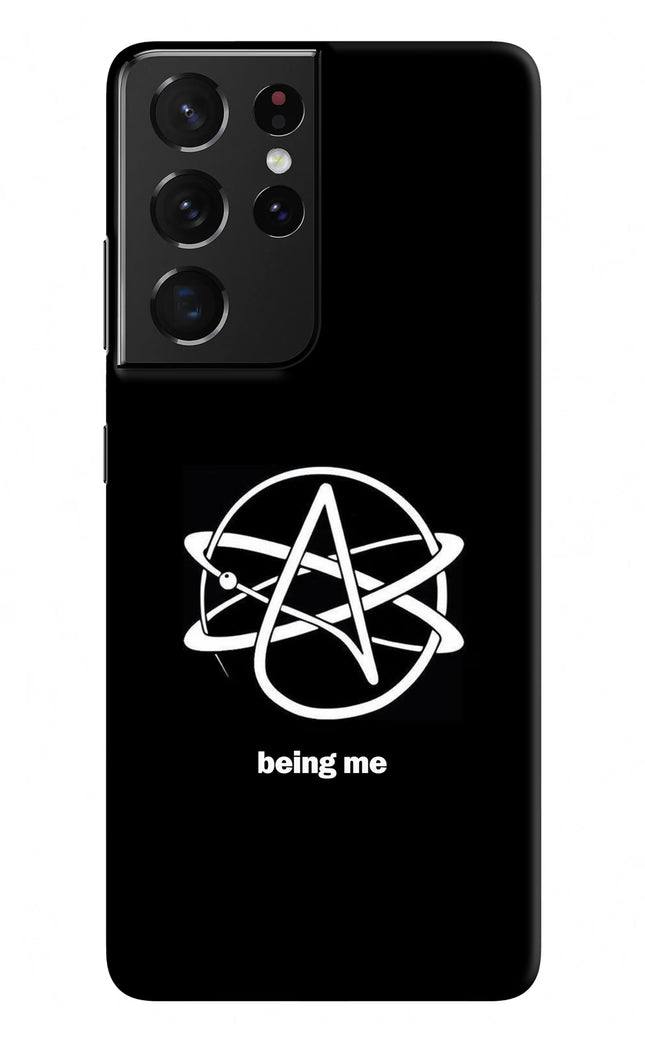 Atheist Symbol Samsung S21 Ultra Hard Case Back Cover by Casekaro