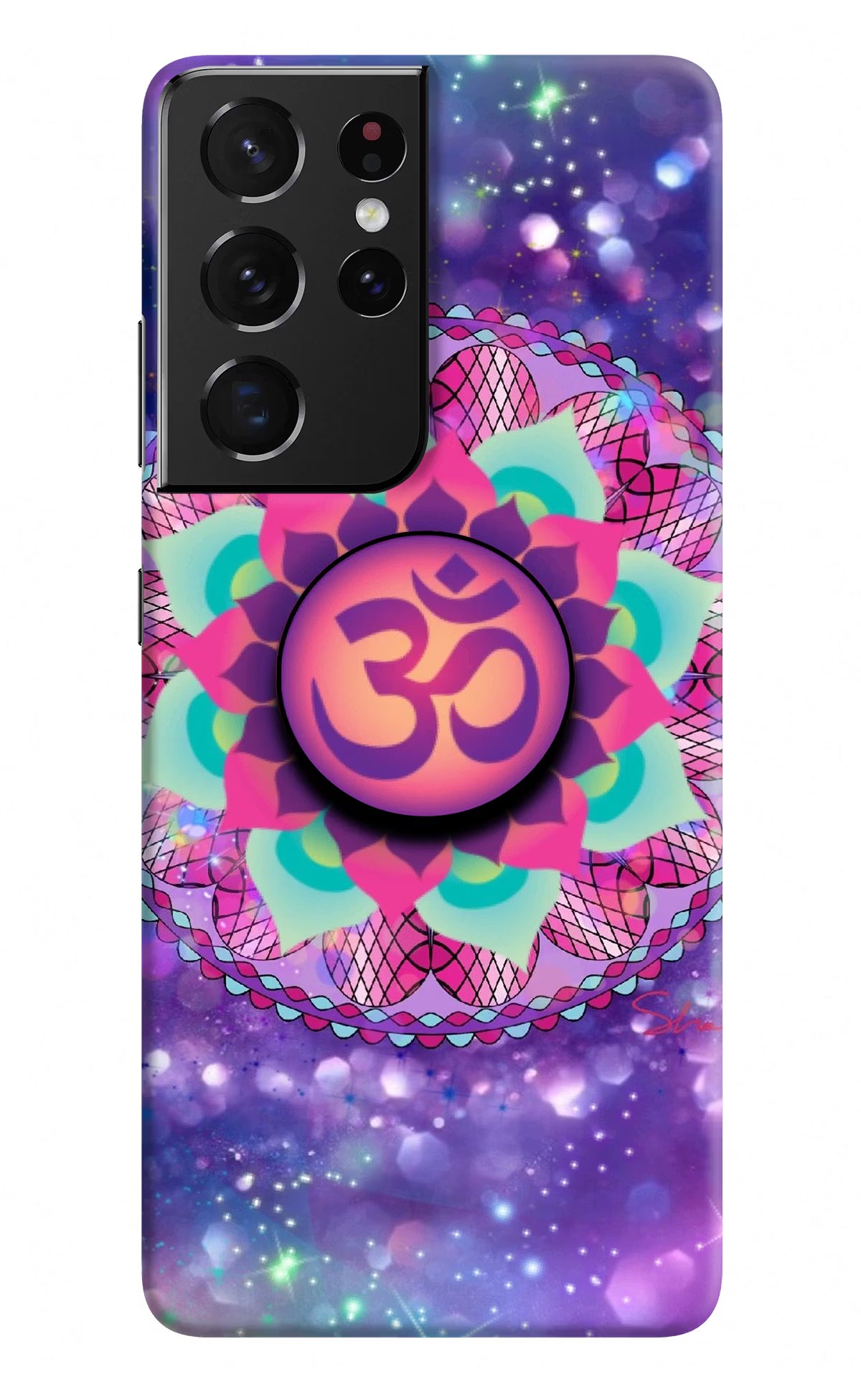 Om Purple Samsung S21 Ultra Pop Case by Casekaro
