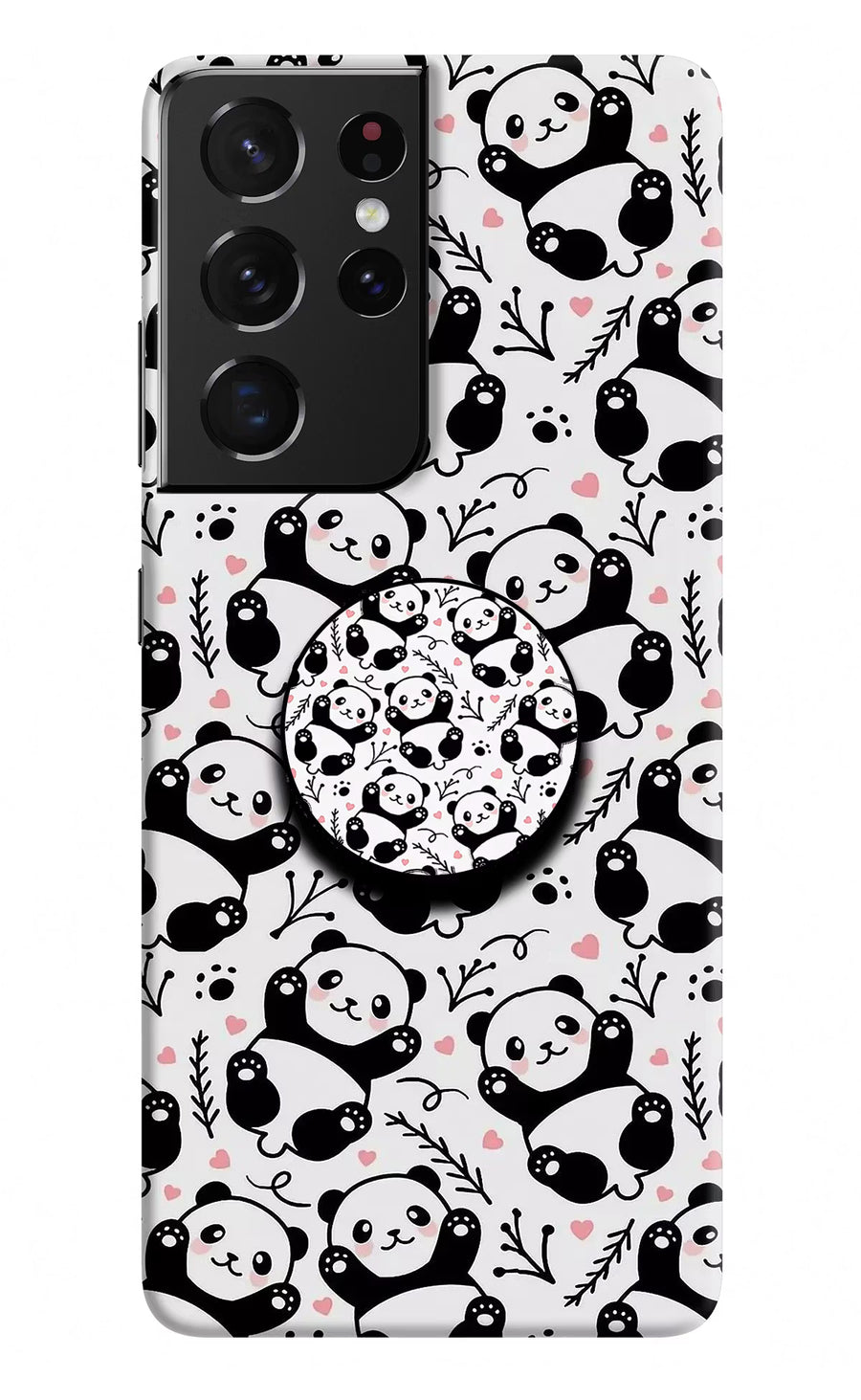 Cute Panda Samsung S21 Ultra Pop Case, Hard case