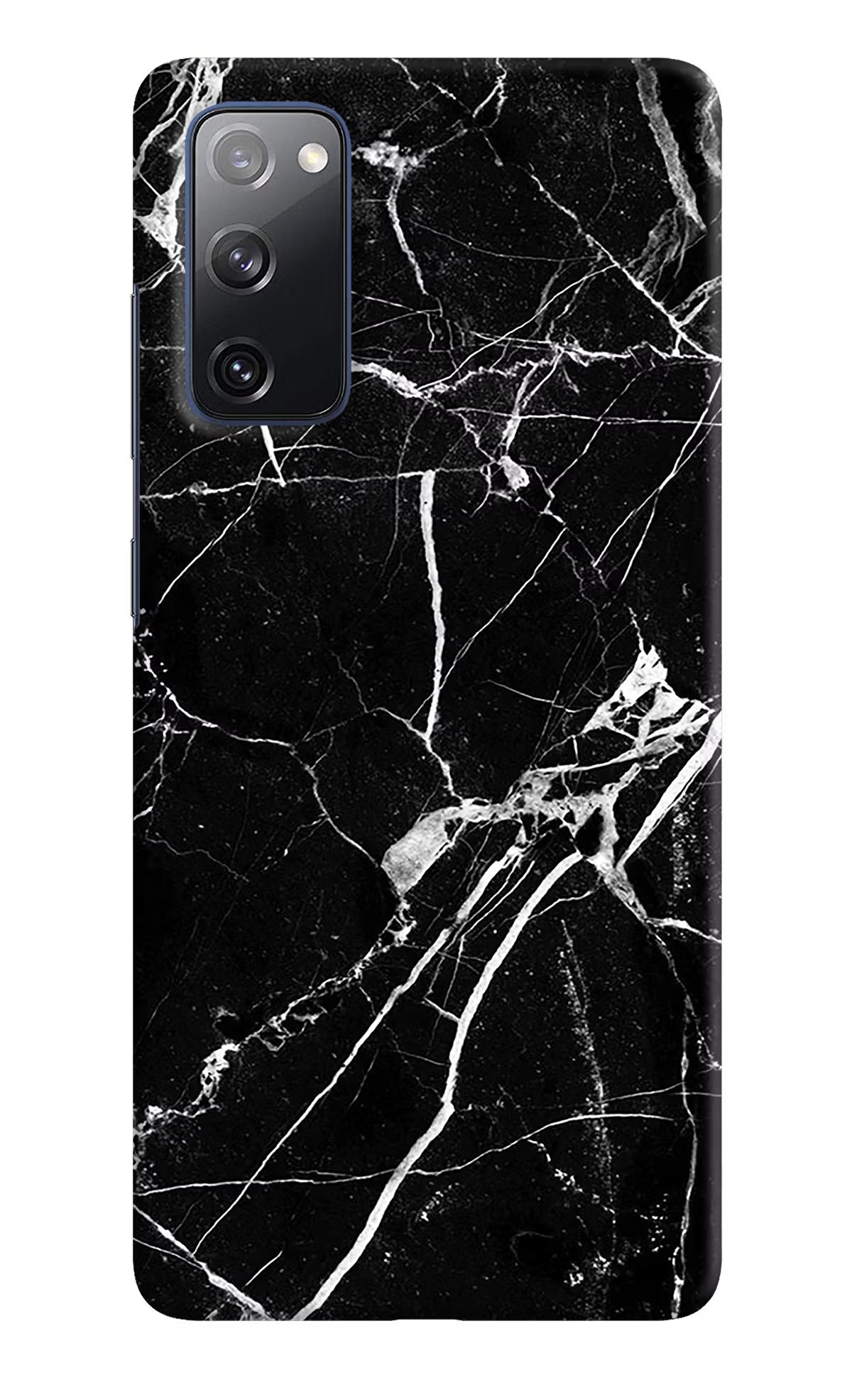 Black Marble Pattern Samsung S20 FE Hard Case Back Cover by Casekaro