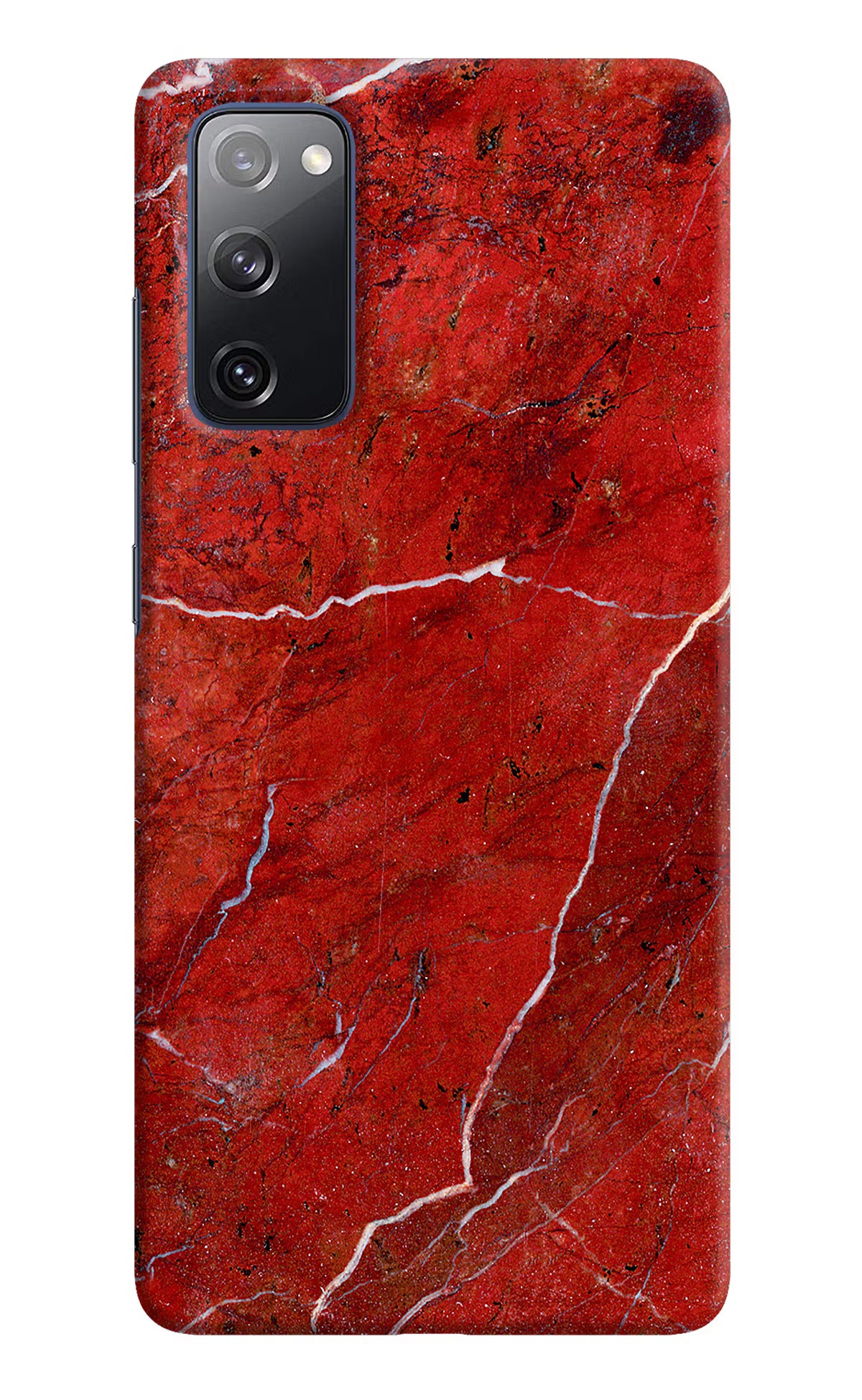 Red Marble Design Samsung S20 FE Hard Case Back Cover by Casekaro
