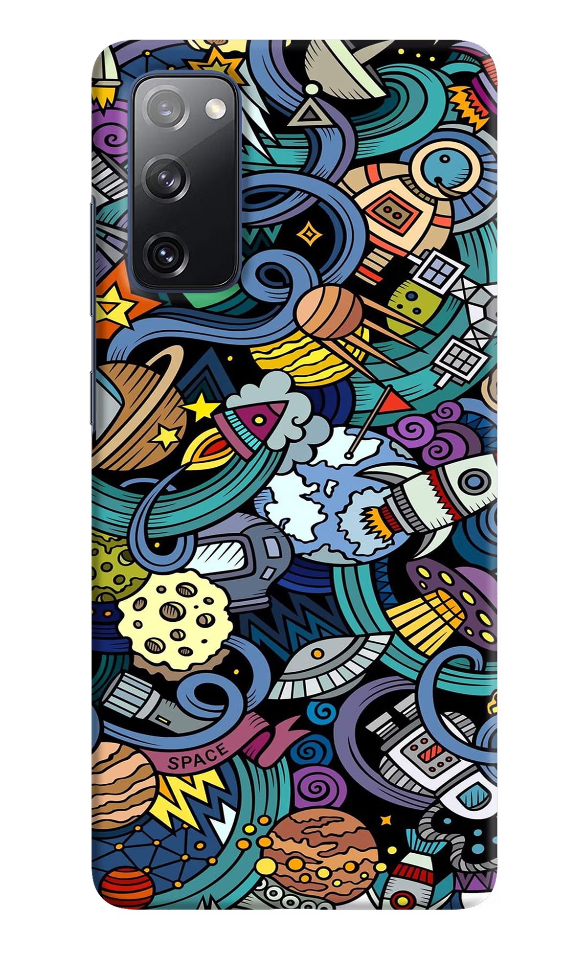 Space Abstract Samsung S20 FE Hard Case Back Cover by Casekaro