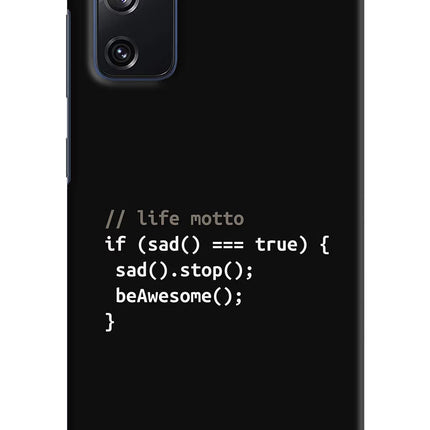 Life Motto Code Samsung S20 FE Hard Case Back Cover by Casekaro