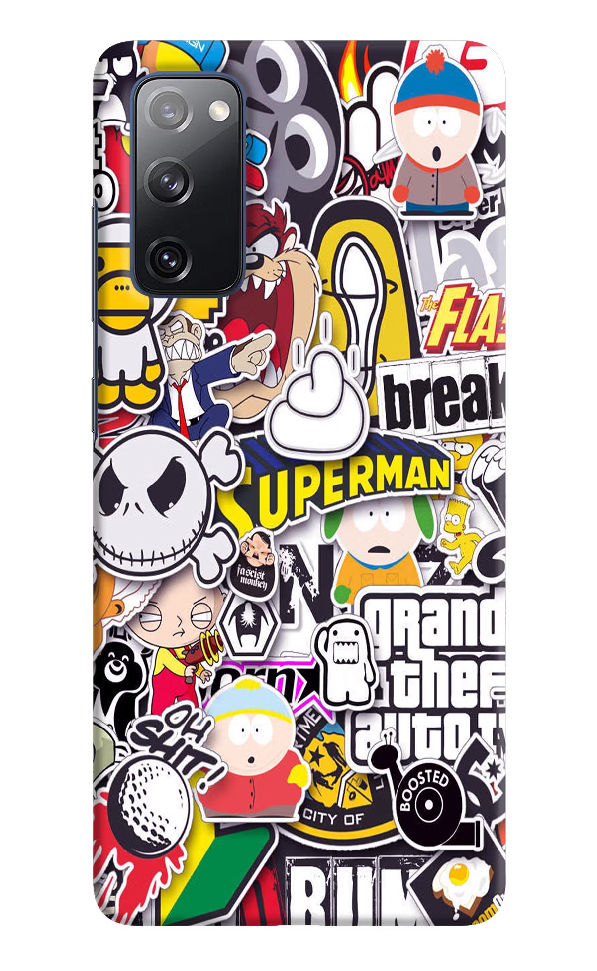Sticker Bomb Samsung S20 FE Hard Case Back Cover by Casekaro