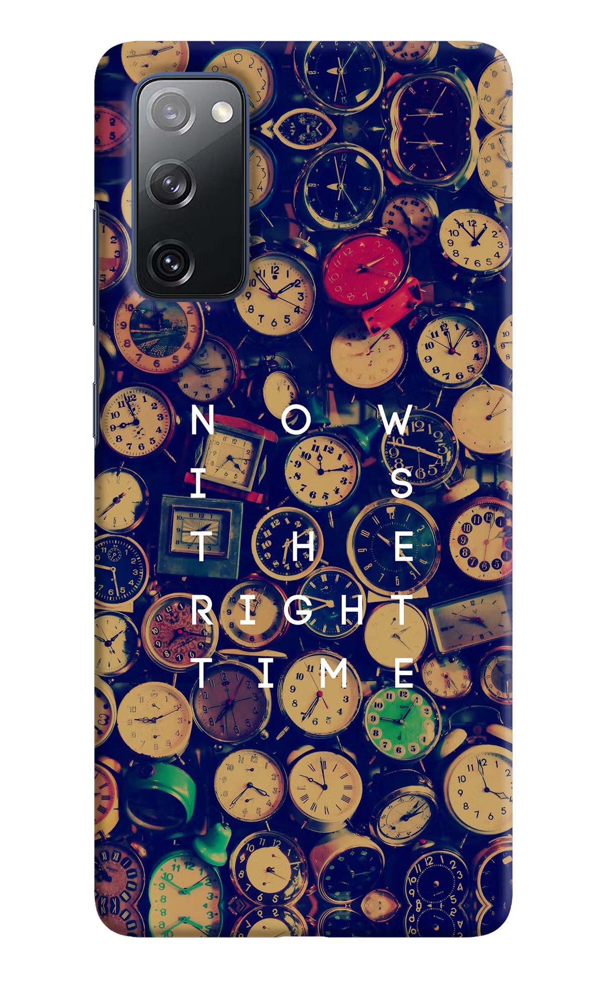 Now is the Right Time Quote Samsung S20 FE Hard Case Back Cover by Casekaro