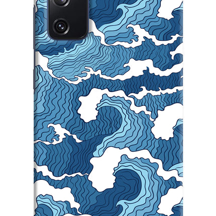 Blue Waves Samsung S20 FE Hard Case Back Cover by Casekaro