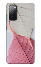 White Pink Leaf Samsung S20 FE Hard Case Back Cover by Casekaro