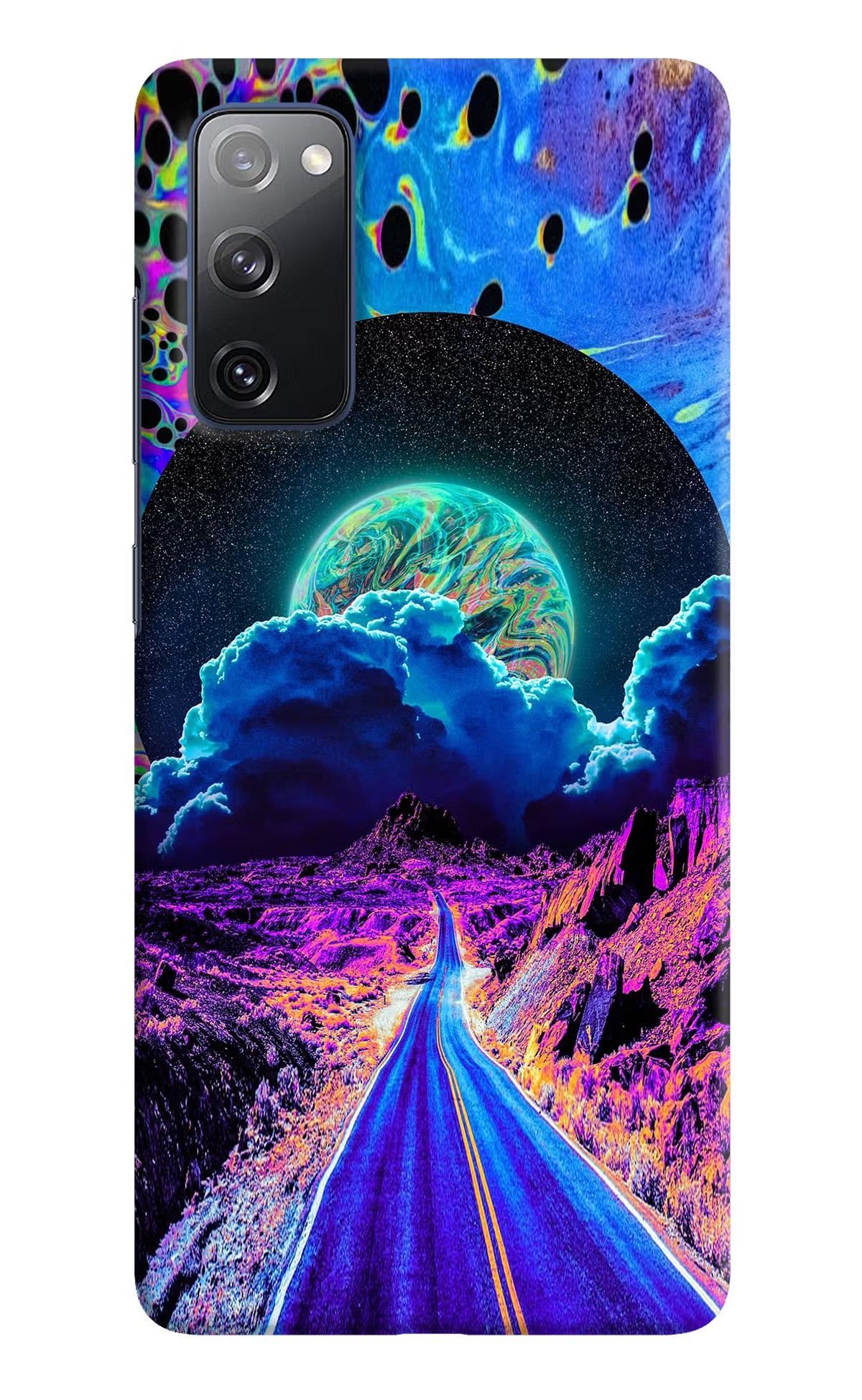 Psychedelic Painting Samsung S20 FE Hard Case Back Cover by Casekaro