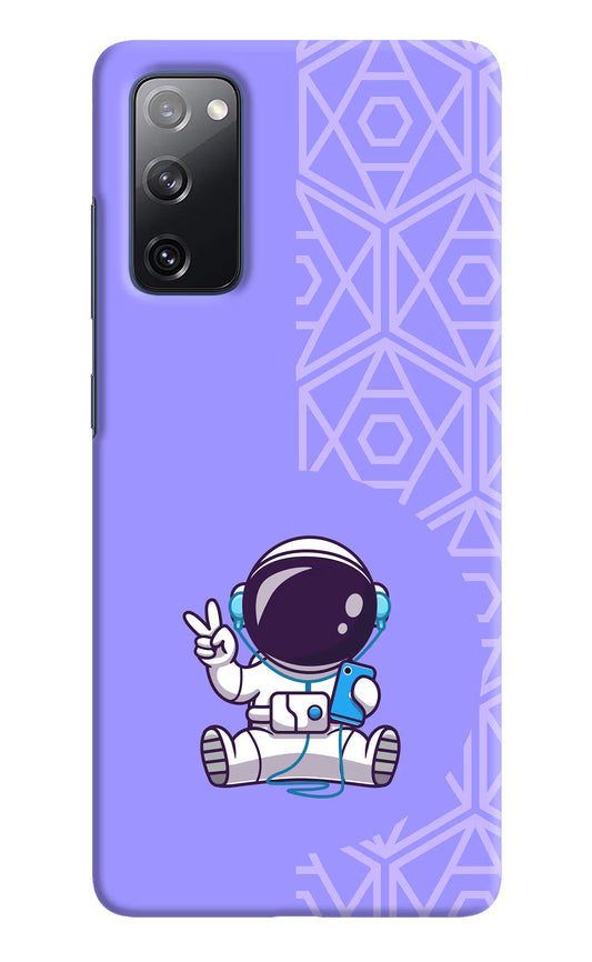 Cute Astronaut Chilling Samsung S20 FE Hard Case Back Cover by Casekaro