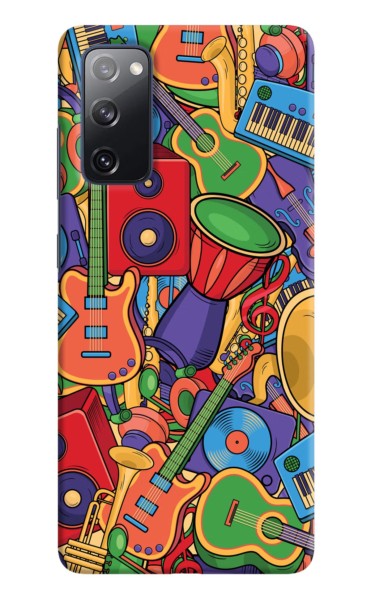 Music Instrument Doodle Samsung S20 FE Hard Case Back Cover by Casekaro