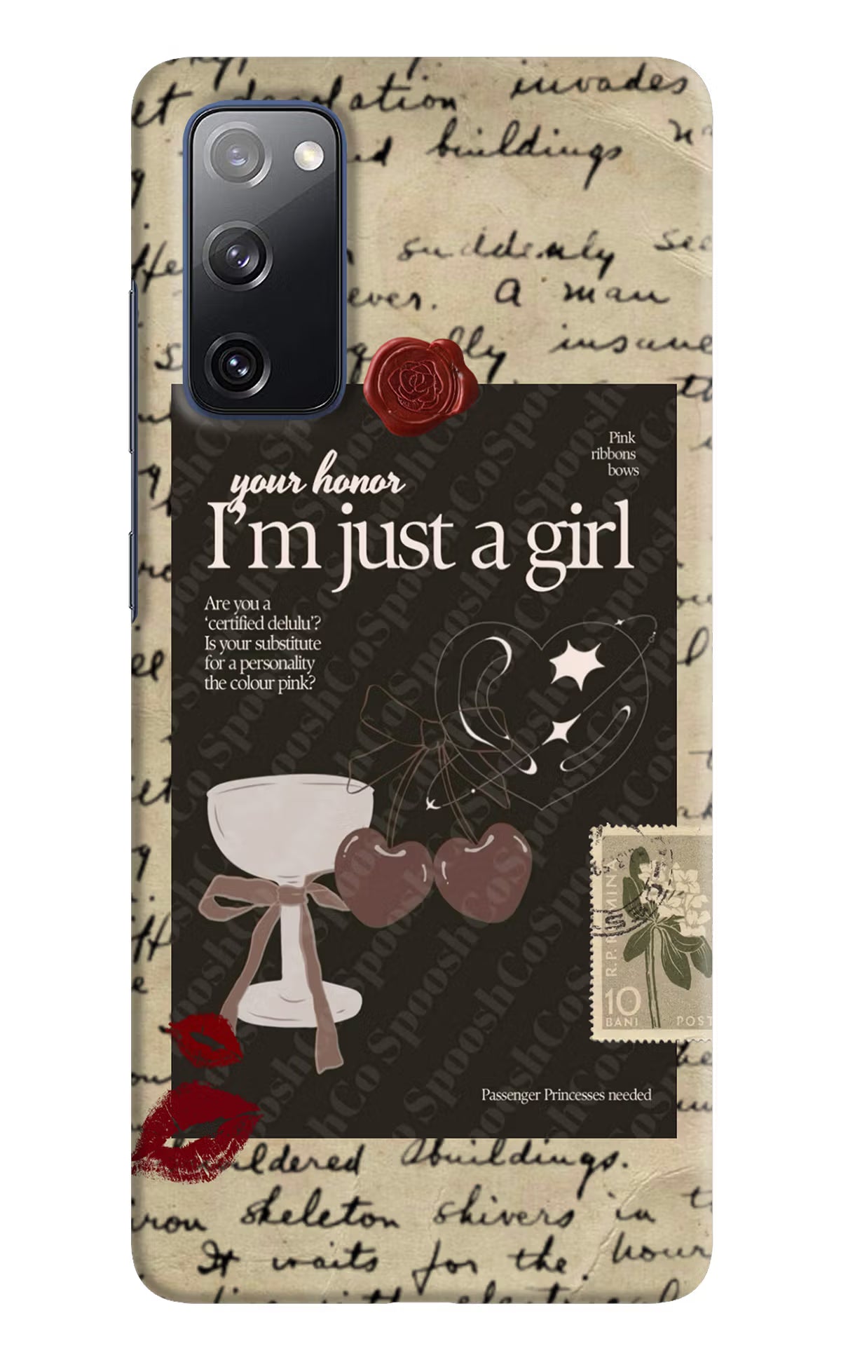 I am just a girl Samsung S20 FE Hard Case Back Cover by Casekaro