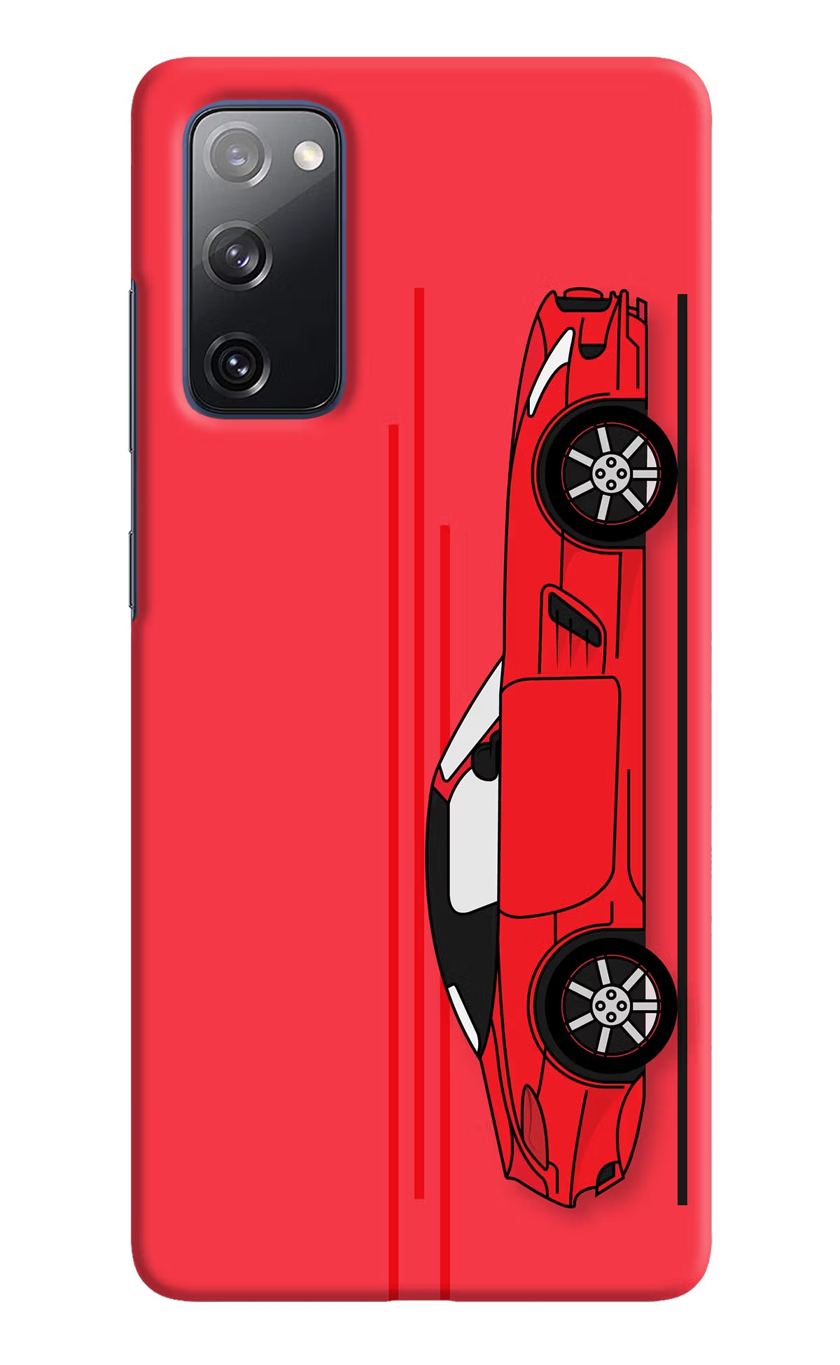 Red Velocity Samsung S20 FE Hard Case Back Cover by Casekaro