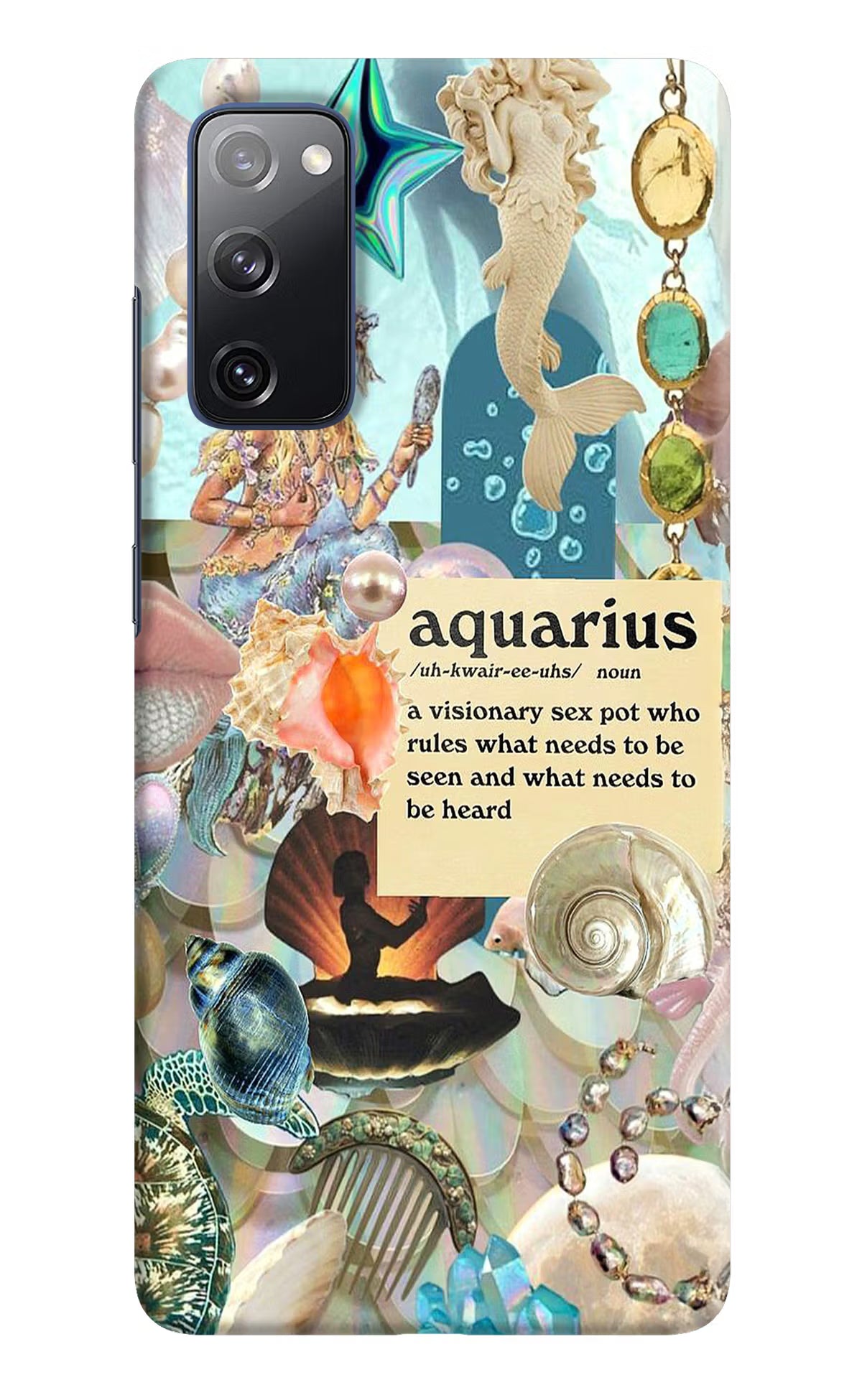 Aquarius Zodiac Samsung S20 FE Hard Case Back Cover by Casekaro