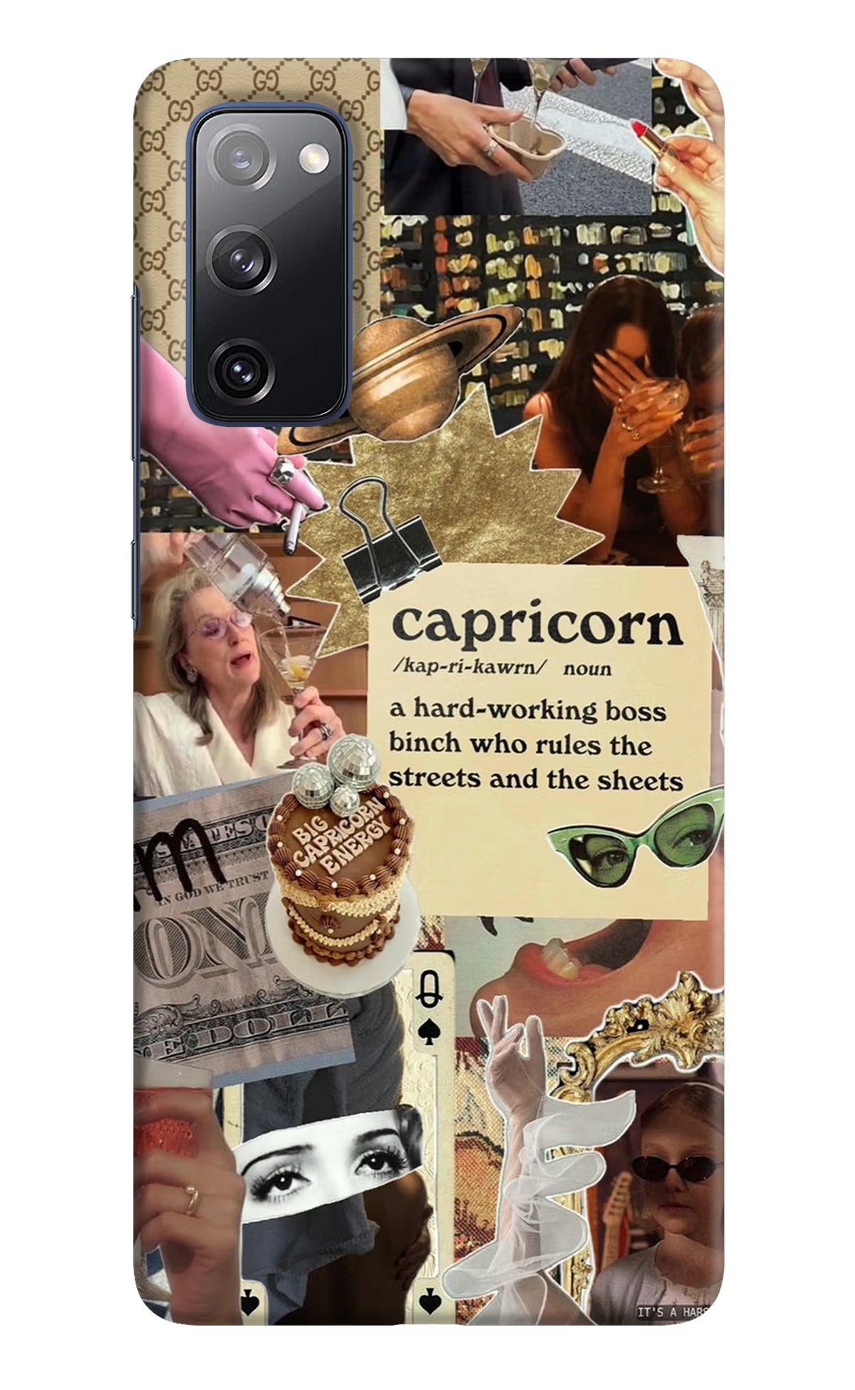 Capricorn Zodiac Samsung S20 FE Hard Case Back Cover by Casekaro
