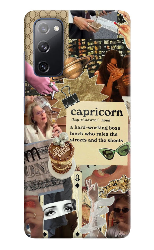 Capricorn Zodiac Samsung S20 FE Hard Case Back Cover by Casekaro