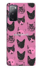 Pink Cats Samsung S20 FE Hard Case Back Cover by Casekaro