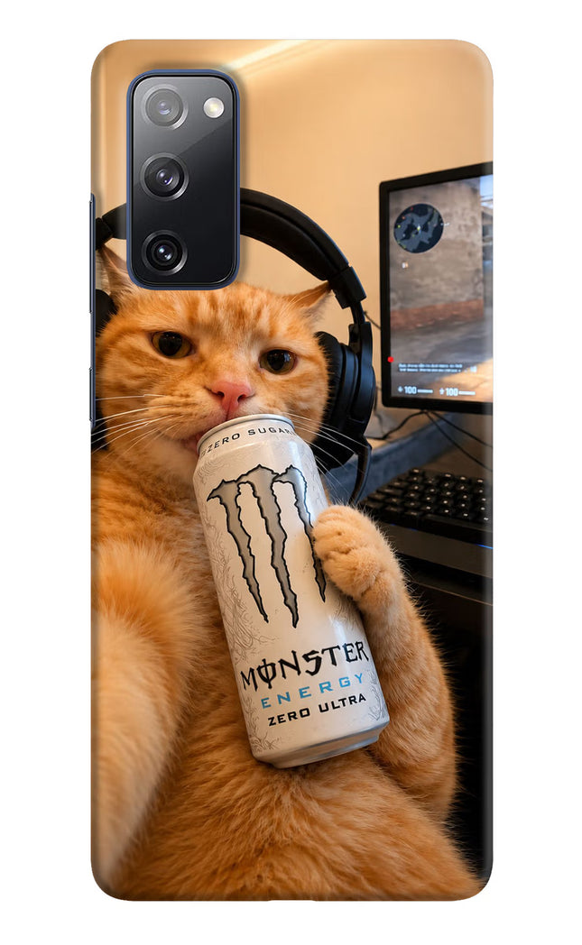 Gamer Cat Energy Samsung S20 FE Hard Case Back Cover by Casekaro