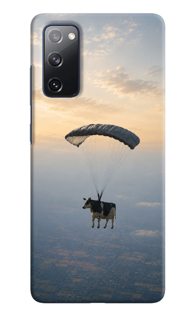 Skydiving Cow Samsung S20 FE Hard Case Back Cover by Casekaro