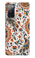 White Mayura Samsung S20 FE Hard Case Back Cover by Casekaro