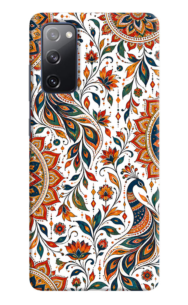 White Mayura Samsung S20 FE Hard Case Back Cover by Casekaro