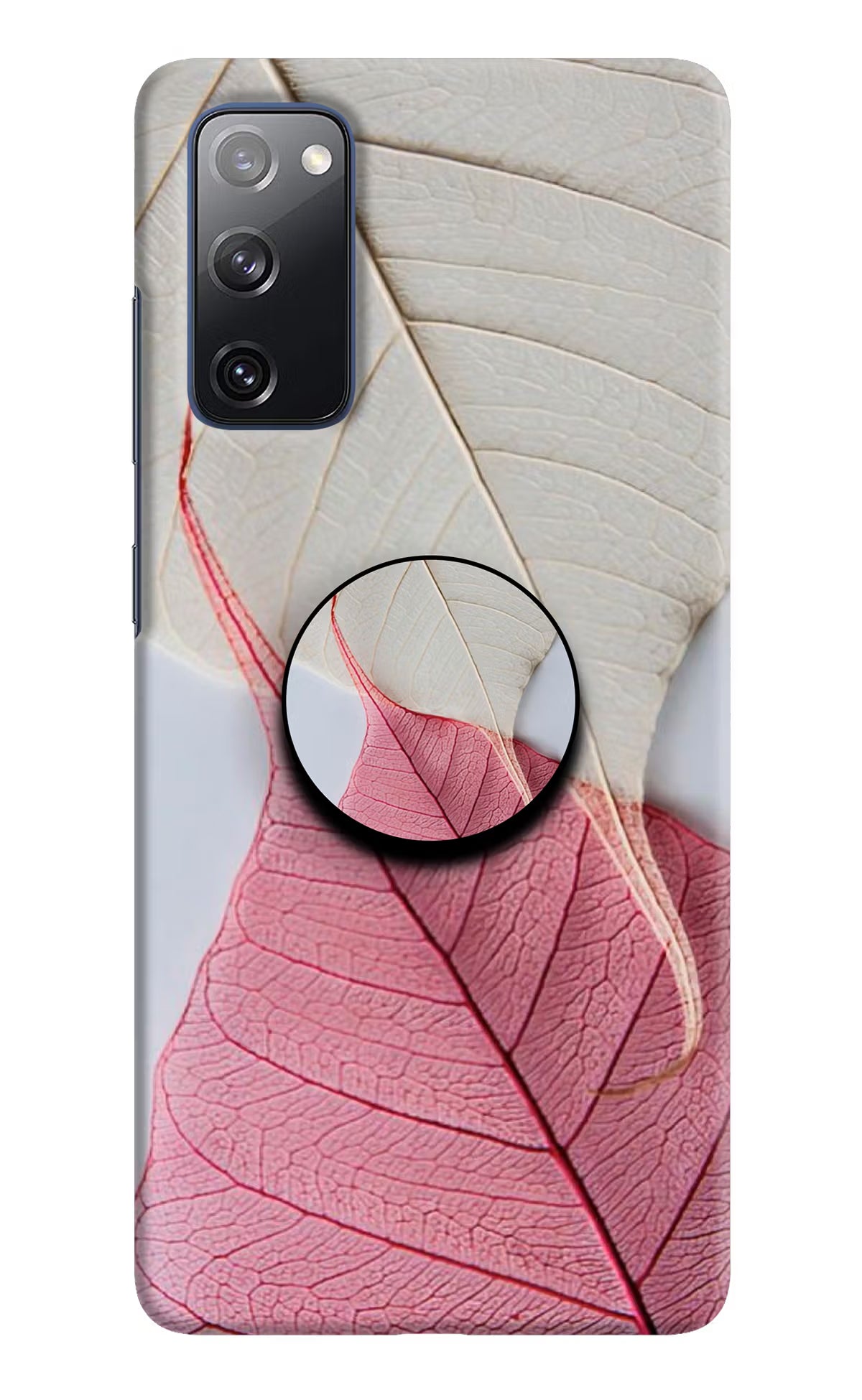 White Pink Leaf Samsung S20 FE Pop Case by Casekaro