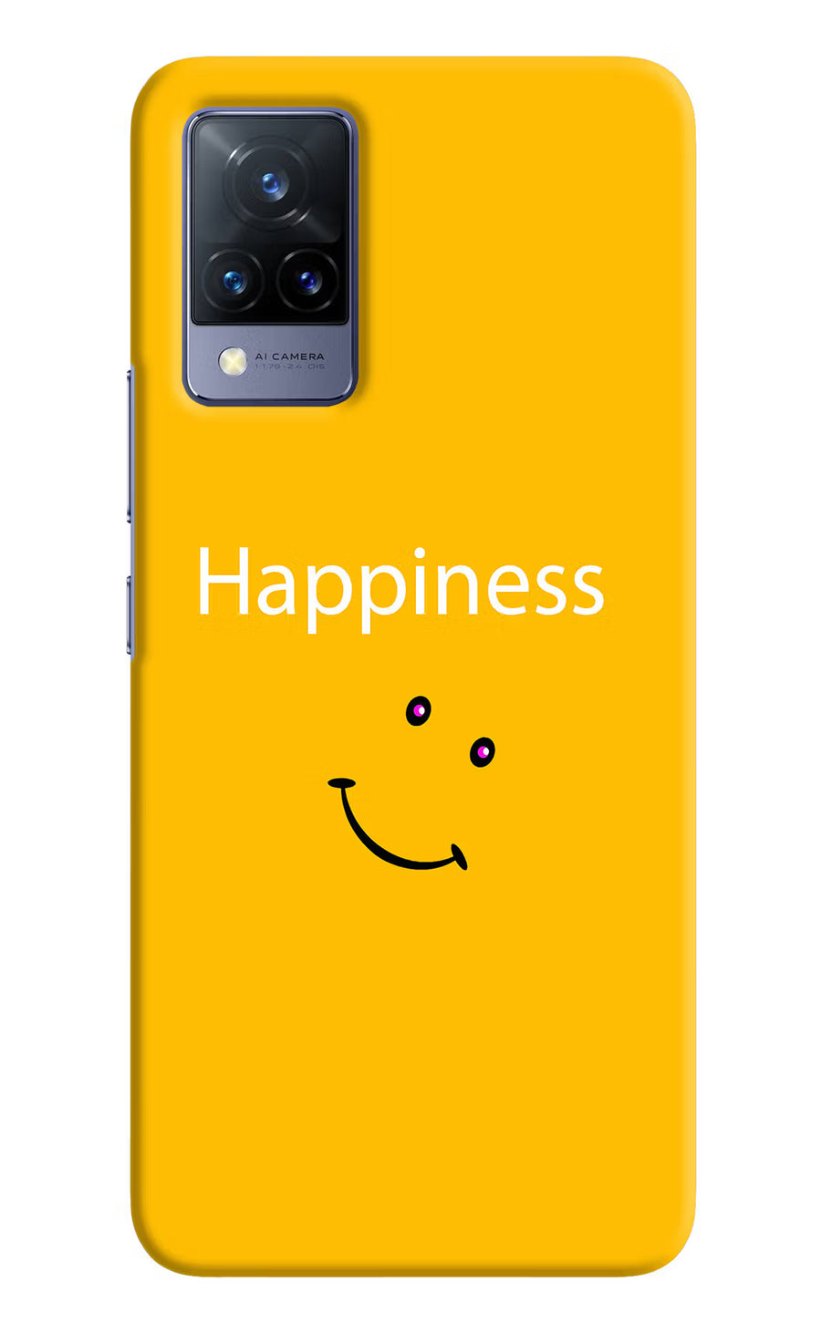 Happiness With Smiley Vivo V21 Back Cover, Hard case