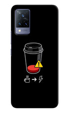 Coffee Vivo V21 Hard Case Back Cover by Casekaro