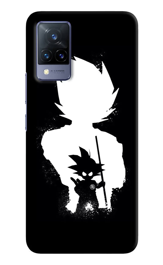 Goku Shadow Vivo V21 Hard Case Back Cover by Casekaro