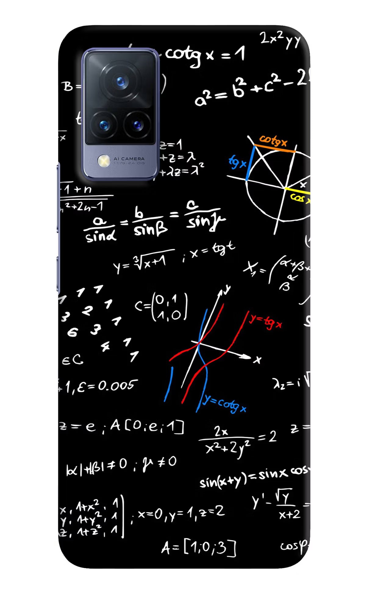 Mathematics Formula Vivo V21 Hard Case Back Cover by Casekaro
