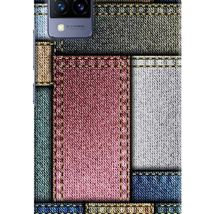 Multicolor Jeans Vivo V21 Hard Case Back Cover by Casekaro