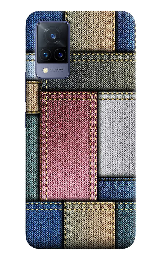 Multicolor Jeans Vivo V21 Hard Case Back Cover by Casekaro