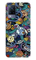 Space Abstract Vivo V21 Hard Case Back Cover by Casekaro