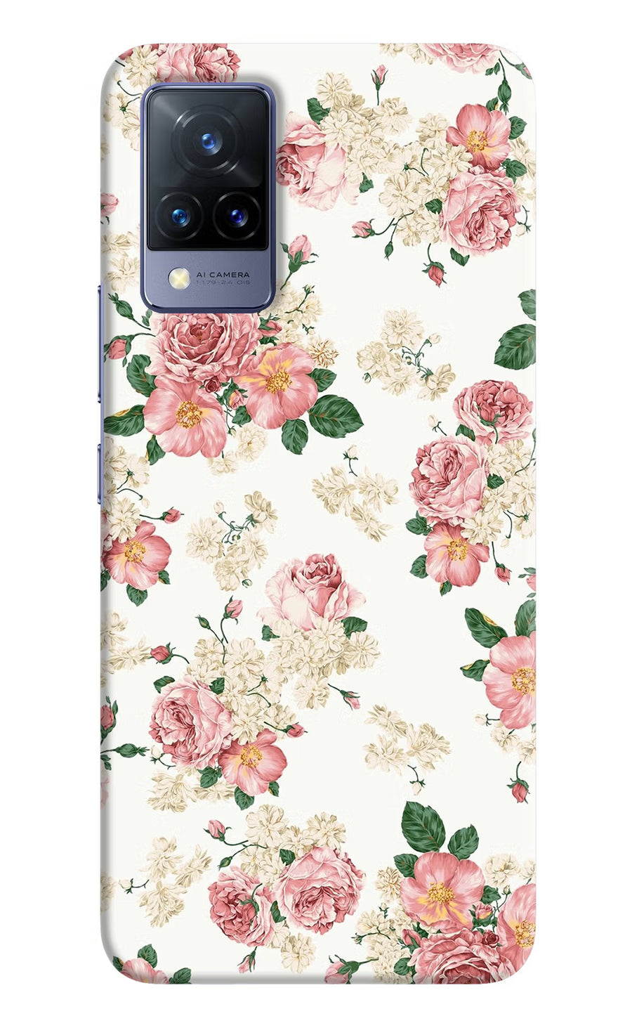 Flowers Vivo V21 Back Cover, Hard case