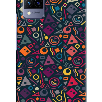 Geometric Abstract Vivo V21 Hard Case Back Cover by Casekaro