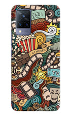 Cinema Abstract Vivo V21 Hard Case Back Cover by Casekaro